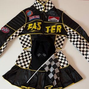 Dolls Kill Black and Yellow Racing Costume